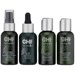 Дорожній набір "Чайне дерево" CHI Tea Tree Nurture & Shield Travel Kit (cond/59ml + shmp/59ml + spray/59ml + serum/59ml)