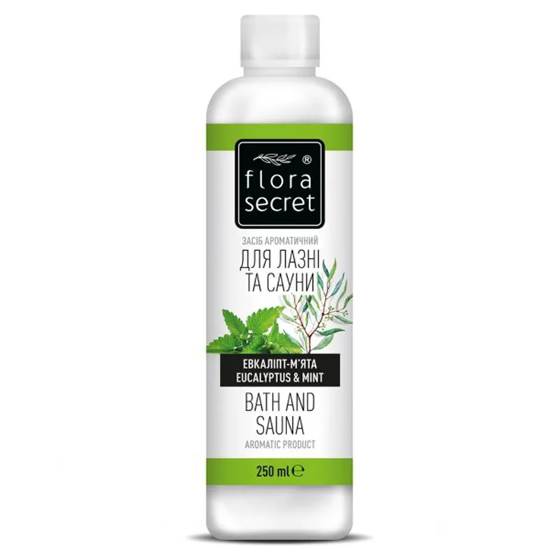 Засіб ароматичний FLORA SECRET (Флора Сікрет) для лазні та сауни Евкаліпт - М'ята 250 мл
