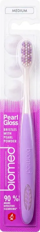 Зубна щітка BioMed PEARL GLOSS Medium лавандова
