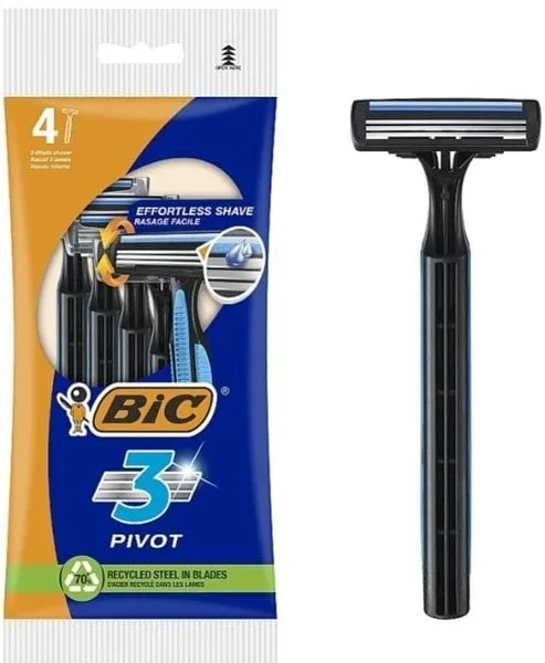 Станки для гоління Bic PIVOT 3 з 3 ультратонкими лезами 4 шт.