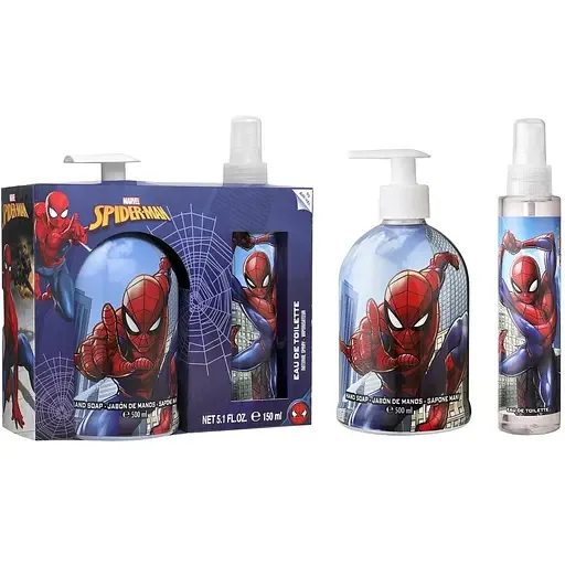 Набір Spiderman для хлопчиків, рідке мило для рук, 500 мл + туалетна вода, 150 мл