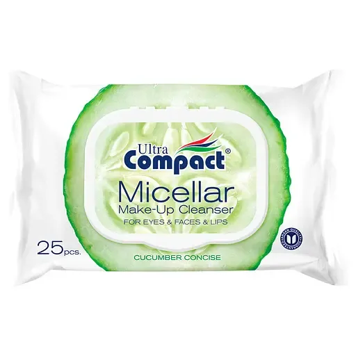 Вологі серветки для зняття макіяжу Ultra Compact Міцелярні, 25 шт.