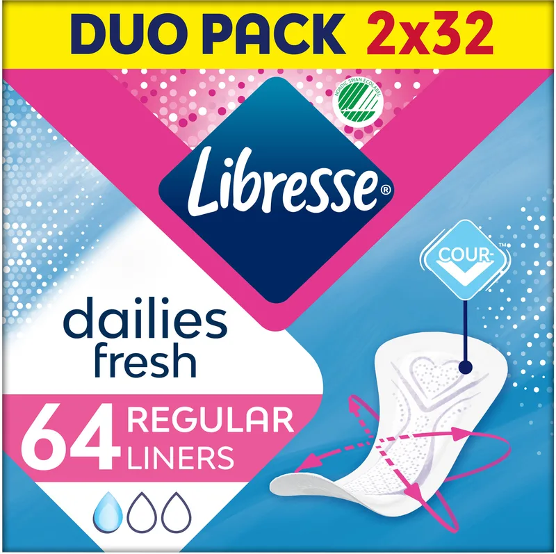 Прокладки щоденні Libresse Dailies Fresh Regular 64 шт.