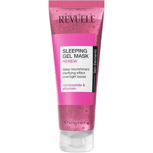 Нічна маска для обличчя Revuele Sleeping Gel Mask відновлююча рожева 80 мл
