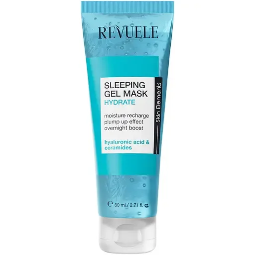 Нічна маска для обличчя Revuele Sleeping Gel Mask зволожувальна, блакитна, 80 мл