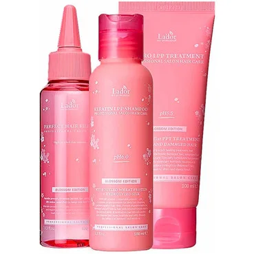 Набір відновлюючих засобів для волосся La’dor Blossom Edition (filler/100ml + shmp/100ml + mask/100ml)