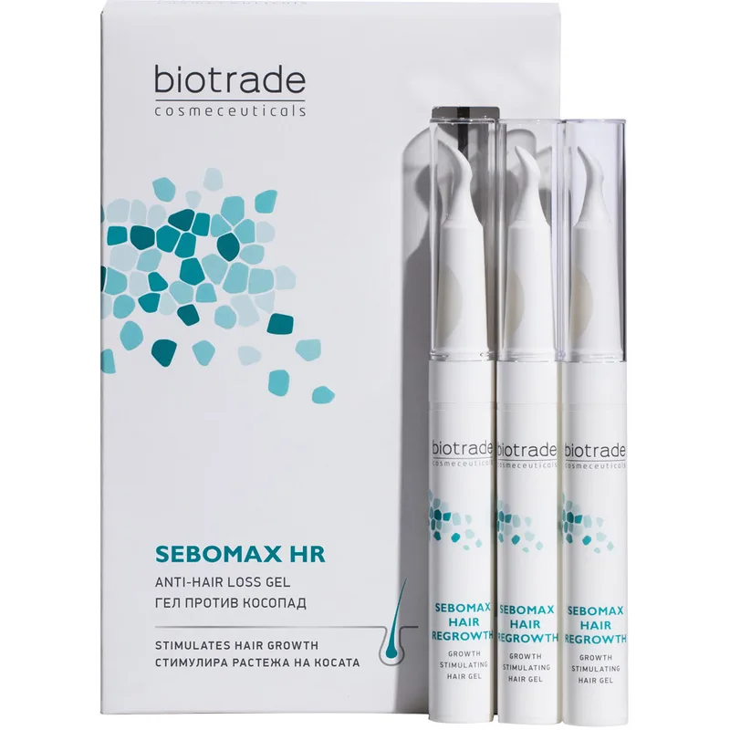 Гель Biotrade (Біотрейд) Sebomax HR проти випадіння та для росту волосся, 3х8,5 мл