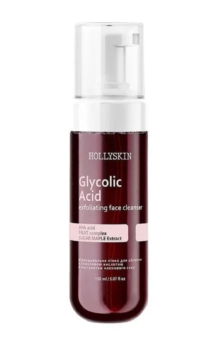 Hollyskin Glycolic Acid Exfoliating Face Cleanser - Відлущуюча пінка для обличчя з гліколевою кислотою