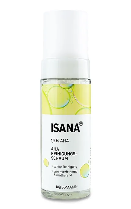 Пінка для обличчя очищуюча з AHA Isana 150 мл