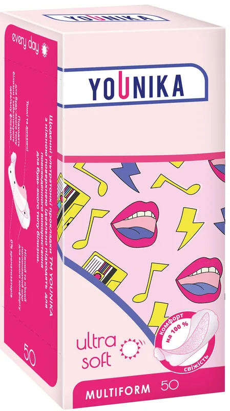 Прокладки щоденні YOUNIKA Ultra Soft Multiform 50 шт.