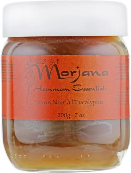 Morjana Hammam Essentials Eucalyptus Black Soap Refill - Мило Чорне з евкаліптом в економ-упаковці