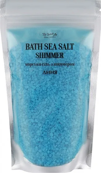 Top Beauty Bath Salt - Сіль морська з шиммером для ванни "Диня"