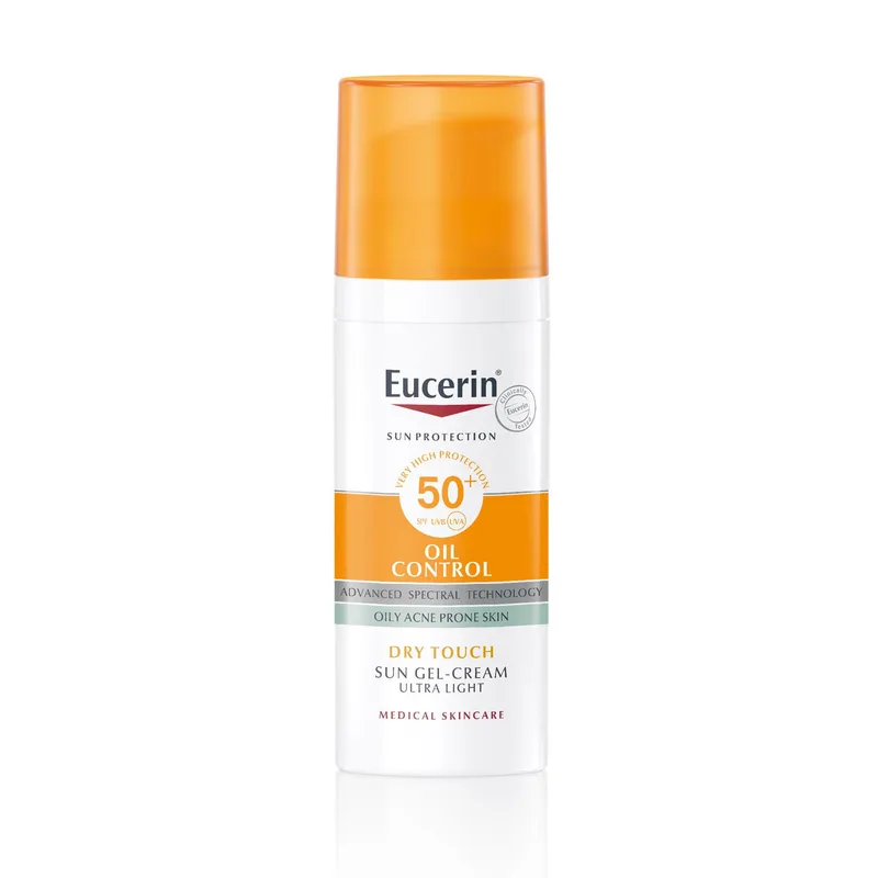 Гель-крем для шкіри обличчя та тіла Eucerin (Юцерін) Oil Control сонцезахисний з матуючим ефектом SPF 50+, 50 мл