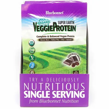 Органічний рослинний протеїн - Смак моккачіно Bluebonnet Nutrition Super Earth