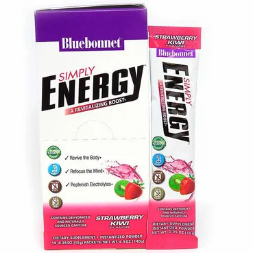 Енергетичний напій в порошку - Смак полуниці і ківі Bluebonnet Nutrition Simply Energy Strawberries & Kiwi