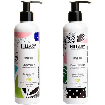 Комплексний набір для всіх типів волосся Hillary Fresh Kit (shmp/250g + cond/250g)