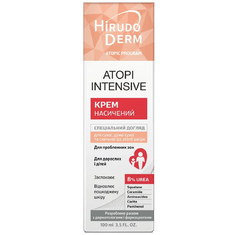 Крем для тіла HIRUDO DERM (Гірудо дерм) Atopic Program (Атопік Програм) насичений для сухої, дуже сухої та схильної до атопії шкіри 100 мл