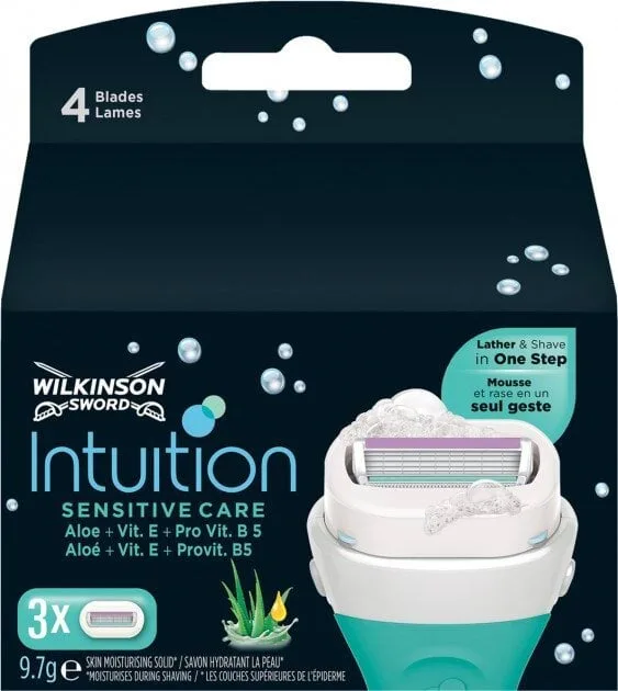 Змінні картриджі для гоління Wilkinson Sword Intuition Sensitive 4 леза 3 шт