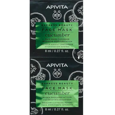 Маска для обличчя ІНТЕНСИВНЕ ЗВОЛОЖЕННЯ з огірком Apivita Express Beauty Intensive Hydration Mask With Cucumber
