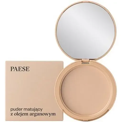 Пудра компактна Paese Mattifying Powder with Argan Oil, матуюча, відтінок 01 (Polcelain), 8 г