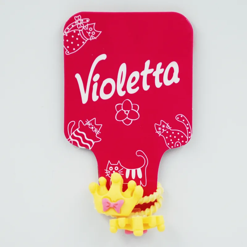 Violetta резинки для волосся дитяча з короною, 2 штуки