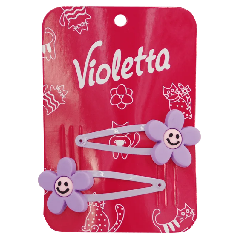 Violetta Дитячі шпильки для волосся з милими квіточками, 2шт