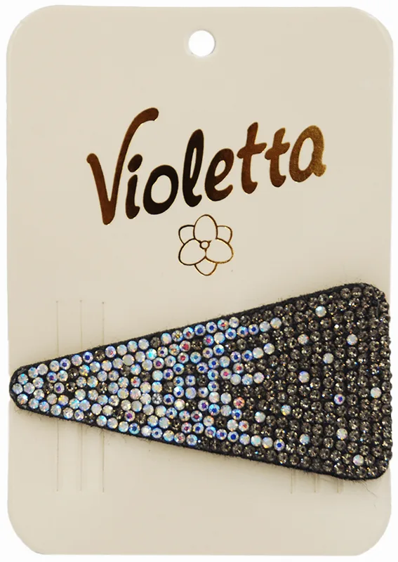 Заколка-хлопавка Violetta для волосся зі стразами 1 шт.