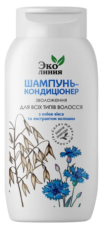 Эколиния шампунь З Олією вівса та Екстр. волошки д/всіх типів. волос. , 400мл