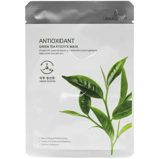 Тканинна маска для обличчя Beauu Green Premium Antioxidant Green Tea Essence, 23 г