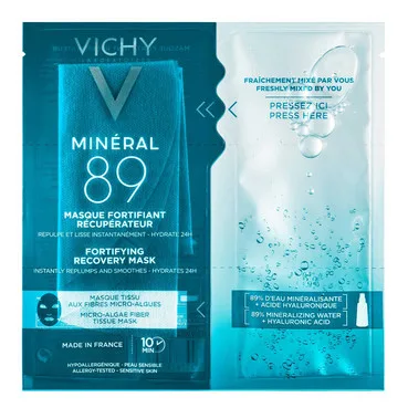 Експрес-маска на тканинній основі з мікроводоростей Vichy Mineral 89 Fortifying Recovery Mask