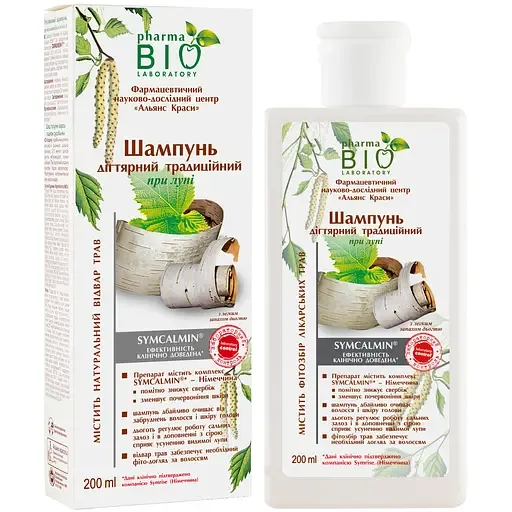 Шампунь Pharma Bio Laboratory Дігтярний традиційний при лупі, 200 мл