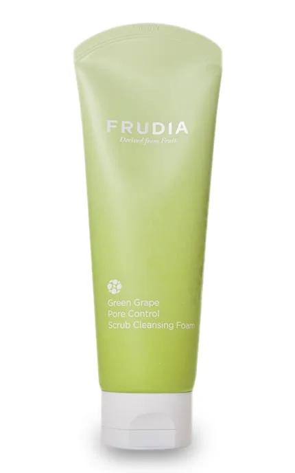 Скраб для обличчя Frudia Pore Control Scrub Cleansing Foam з зеленим виноградом Для проблемної жирної шкіри