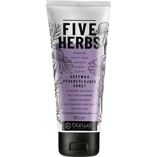 Кондиціонер для кучерявого волосся Barwa Five Herbs, 180 мл