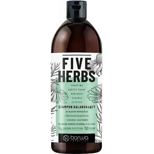 Шампунь Barwa Five Herbs Балансуючий 480 мл