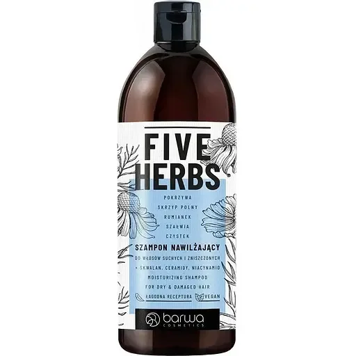 Шампунь Barwa Five Herbs Зволожуючий 480 мл