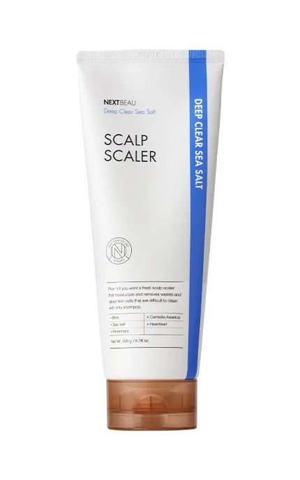 Скраб для шкіри голови NEXTBEAU Scalp Scaler Deep Clear Sea Salt з морською сіллю 200 мл