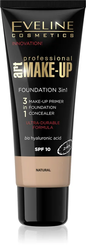 Eveline крем тональний Art Make-Up 3в1 натуральний, 30мл