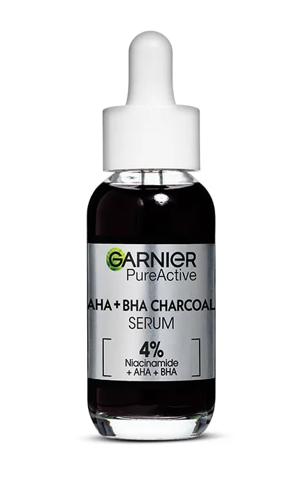 Сироватка-пілінг для обличчя Garnier Pure Active AHA + BHA Charcoal 30 мл