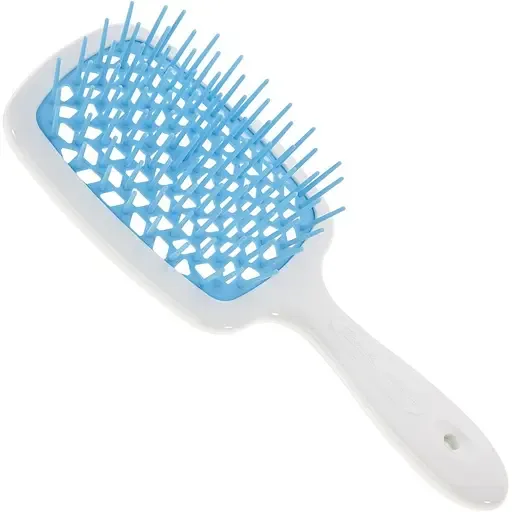 Щітка для волосся Janeke Superbrush, біла з синім