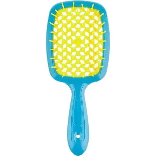 Щітка для волосся Janeke Superbrush, світло-синя з жовтим