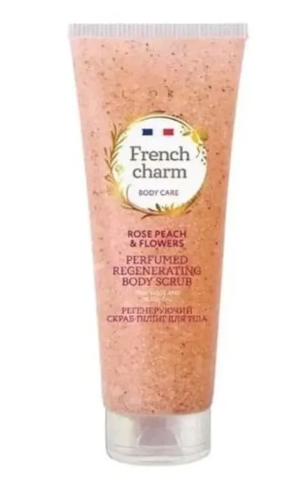 Скраб-пілінг для тіла Liora Rose peach&flowers French charm 260 мл
