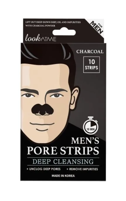 Смужки для носа LookATME Men's Pore Strips Charcoal 10 шт
