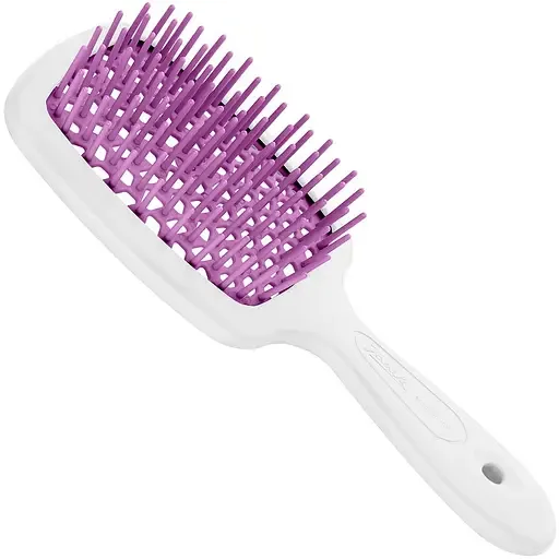 Щітка для волосся Janeke Small Superbrush, 17,5х7 см, біла з фуксією