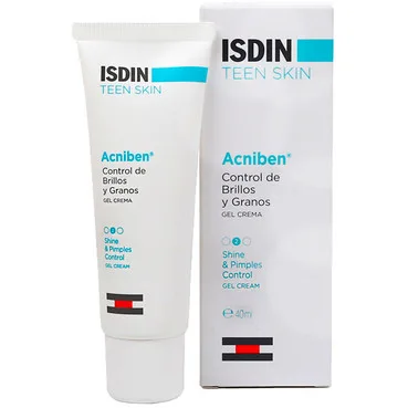 Гель-крем для проблемної, схильної до акне шкіри обличчя Isdin Teen Skin Acniben Gel Cream