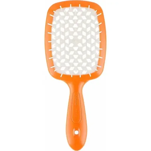 Щітка для волосся Janeke Small Superbrush, 17,5x7x3 см, помаранчева з білим