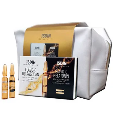 Набір Isdin Isdinceutics Flavo-C Pack 10 Ultraglican 10 Melatonin Ampoules(ser/10*2ml+ser/10*2ml + punch)