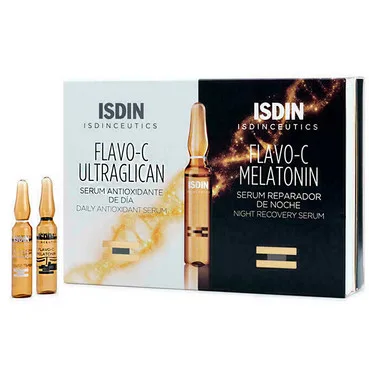 Набір Isdin Isdinceutics Flavo-C Pack 10 Ultraglican 10 Melatonin Ampoules(ser/10*2ml+ser/10*2ml)
