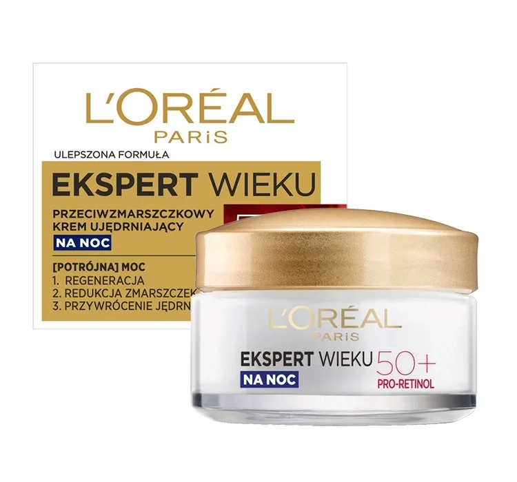 LOREAL ЕКСПЕРТ ВІКУ НІЧНИЙ ЗМІЦНЮВАЛЬНИЙ КРЕМ 50+