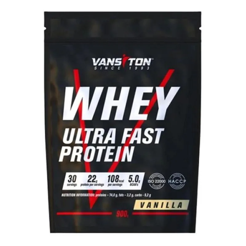 Високопроцентний сироватковий білок для спортсменів VANSITON (Вансітон) Ultra Pro (Ультра Про) Протеїн Ваніль порошок 900 г