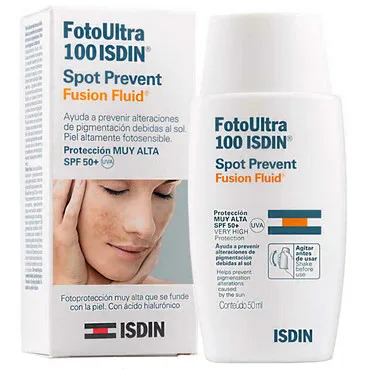 Флюїд сонцезахисний для обличчя проти пігментних плям Isdin Foto Ultra 100 Spot Prevent Fusion Fluid SPF 50+